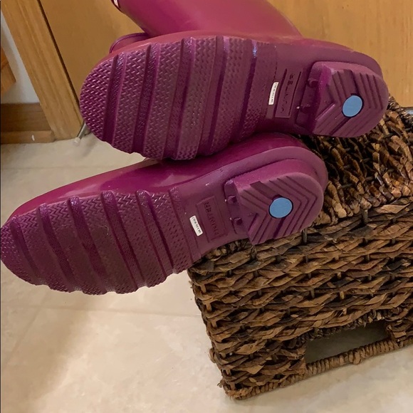 Women’s Hunter Original Tall Gloss Rain Boots sz7 - Picture 3 of 5